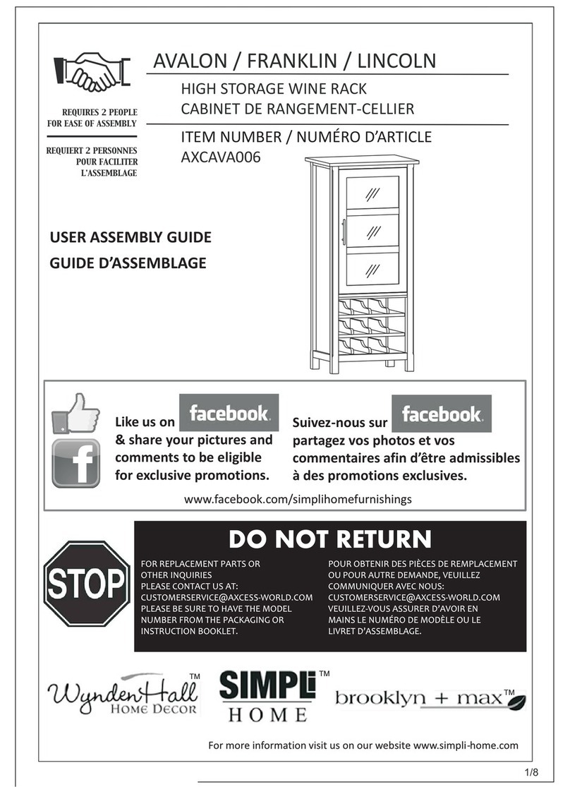 Simpli Home AXCAVA006 Assembly guide Simpli Home AXCAVA006 Assembly guide