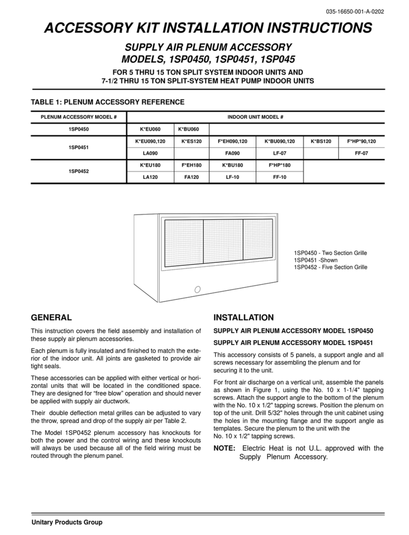 Unitary products group 1SP0452 User manual