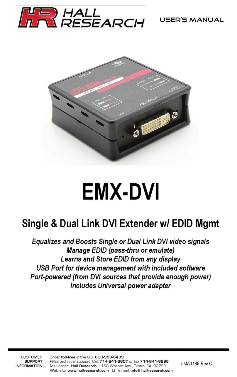 Hall Research Technologies EMX-DVI User manaul