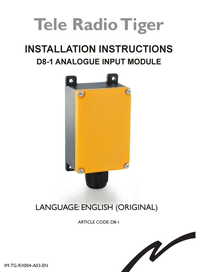 Tele Radio Tiger D8-1 installation instructions
