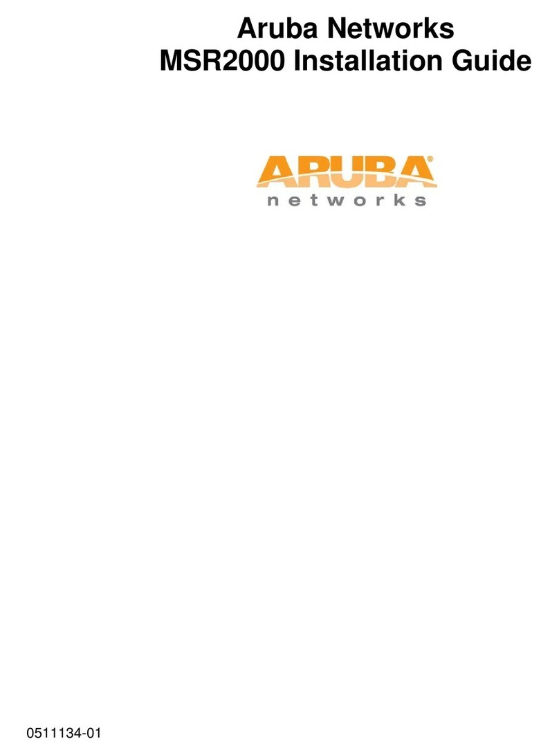 Aruba MSR2000 User manual