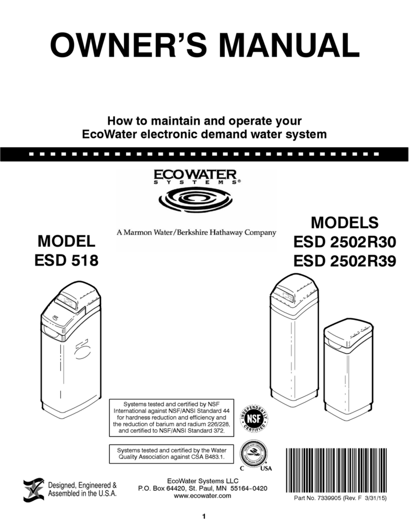 EcoWater ESD 518 owner's manual