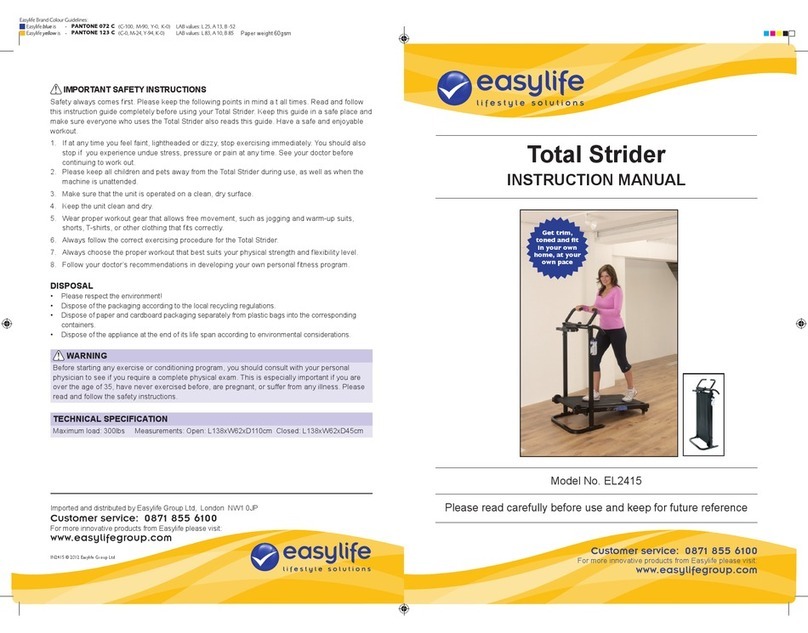 Easylife total strider el2415 instruction manual