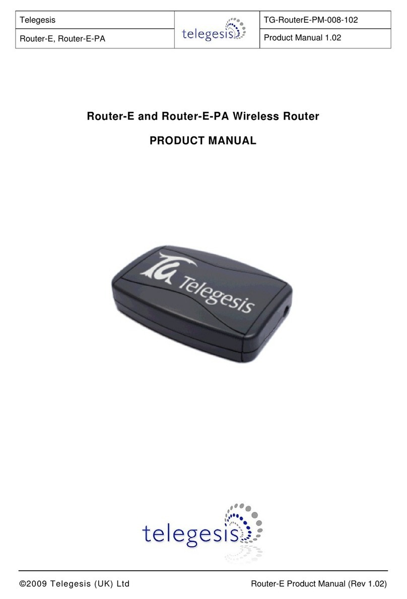 Telegesis E product manual