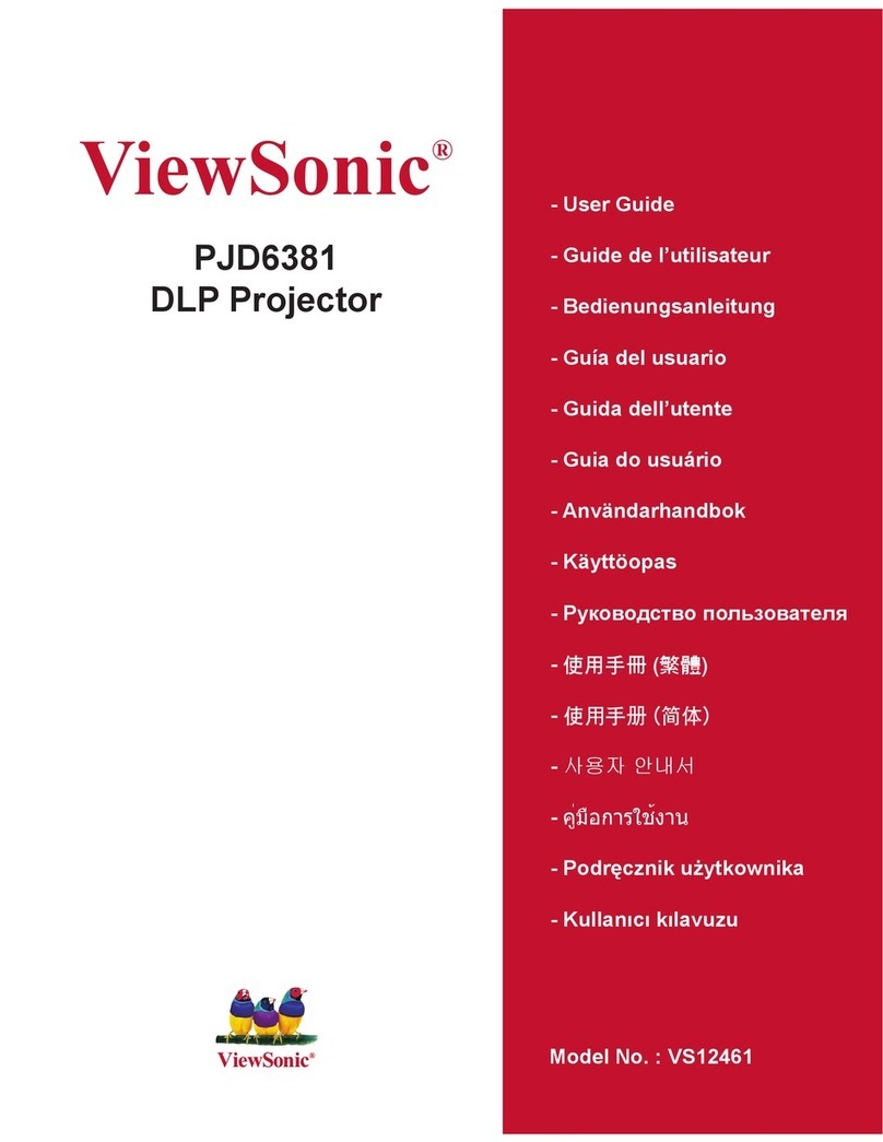 ViewSonic PJD6381 - 2500 Lumens XGA DLP Ultra Short-Throw... User manual
