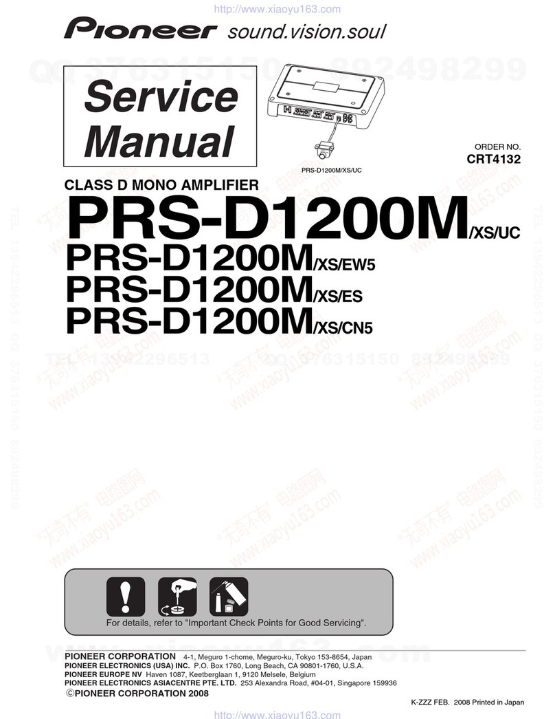 Pioneer PRS-D1200M SERIES User manual Pioneer PRS-D1200M SERIES User manual