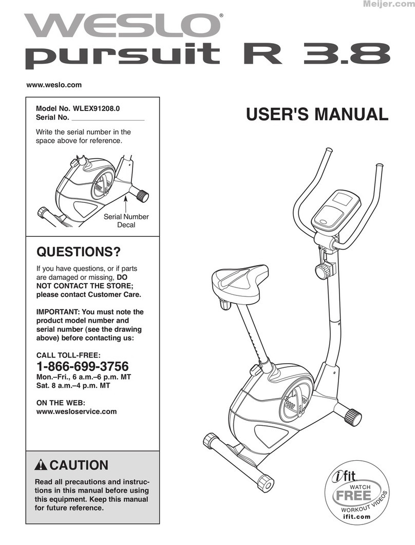 Weslo Pursuit R 3.8WLEX91208.0 user manual Weslo Pursuit R 3.8WLEX91208.0 user manual