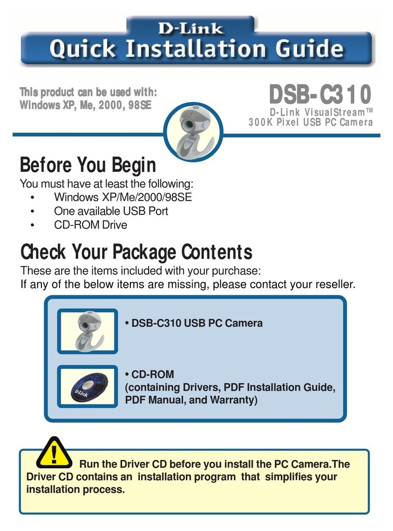 D-Link VisualStream DSB-C310 User manual