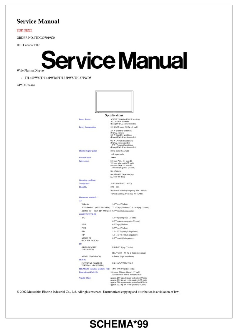 Panasonic TH-42PW5 User manual