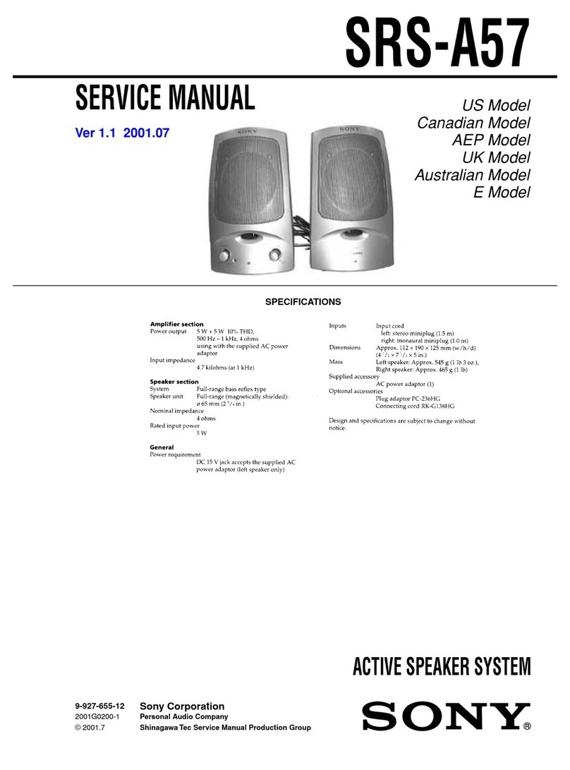 Sony SRS-A57 Service manual
