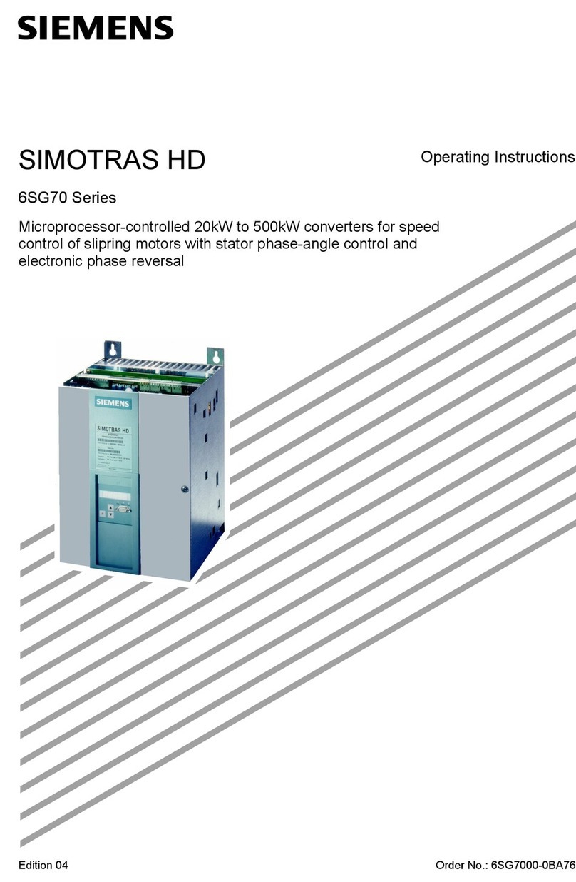 Siemens SIMOTRAS 6SG7050 operating instructions