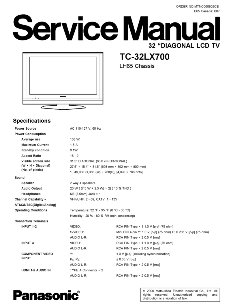 Panasonic Viera TC-32LX700 User manual