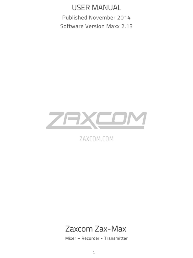 Zaxcom MAXX User manual