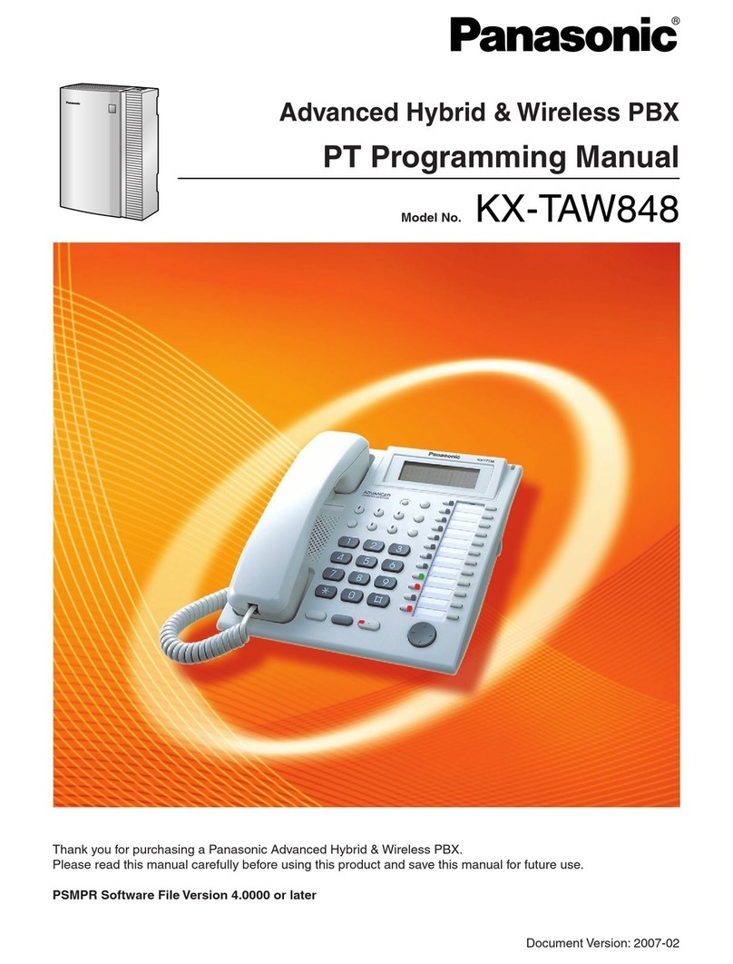 Panasonic KX- TAW848 Owner's manual Panasonic KX- TAW848 Owner's manual