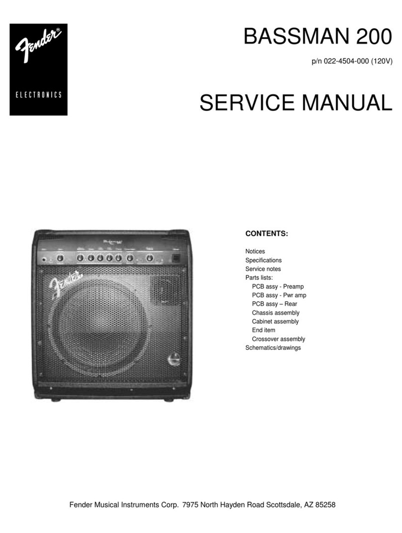 Fender Bassman 200 User manual Fender Bassman 200 User manual