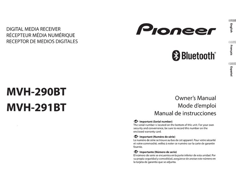 Pioneer MVH-290BT User manual