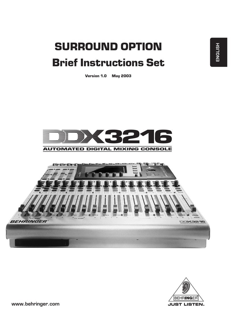 Behringer DANALOG DDX3216 instructions