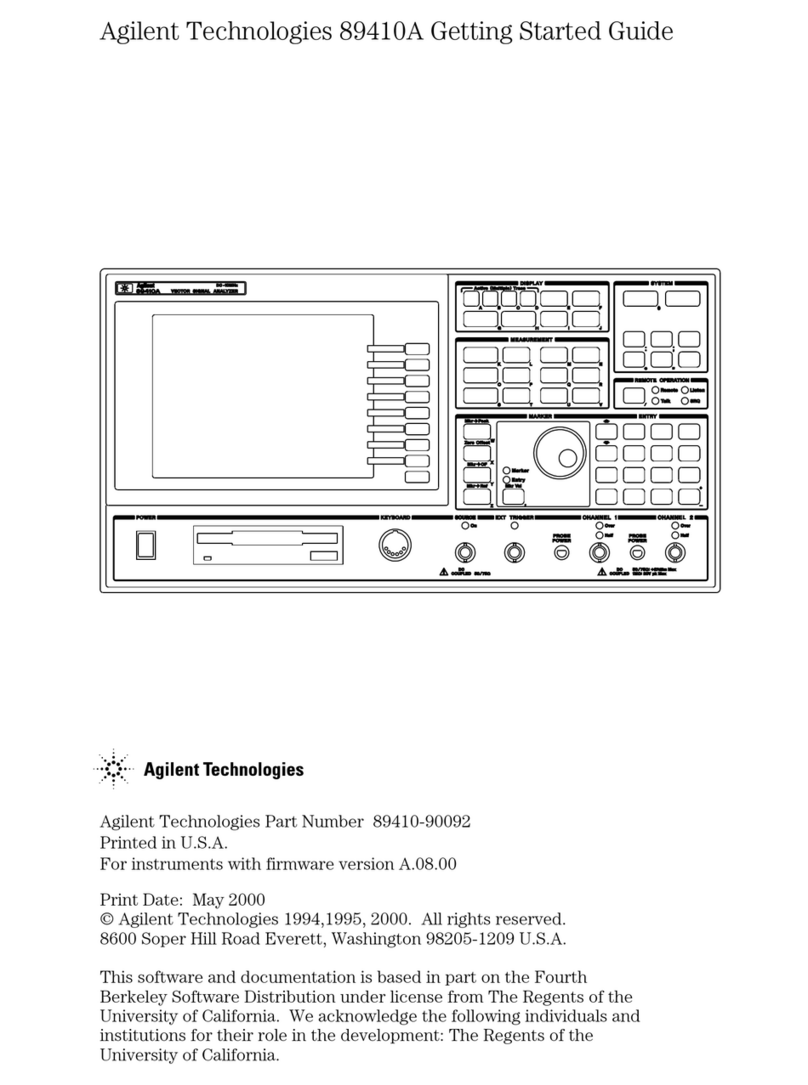 Agilent Technologies 89410A User manual Agilent Technologies 89410A User manual