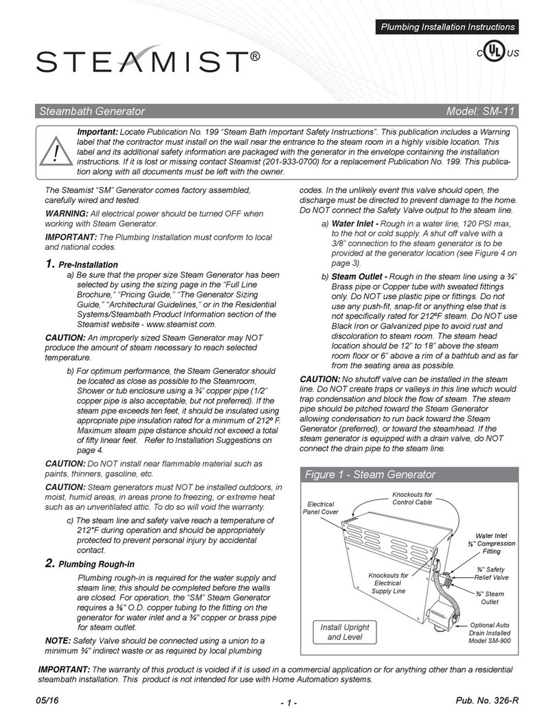 Steamist Plumbing Installation Instructions Plumbing installation instructions