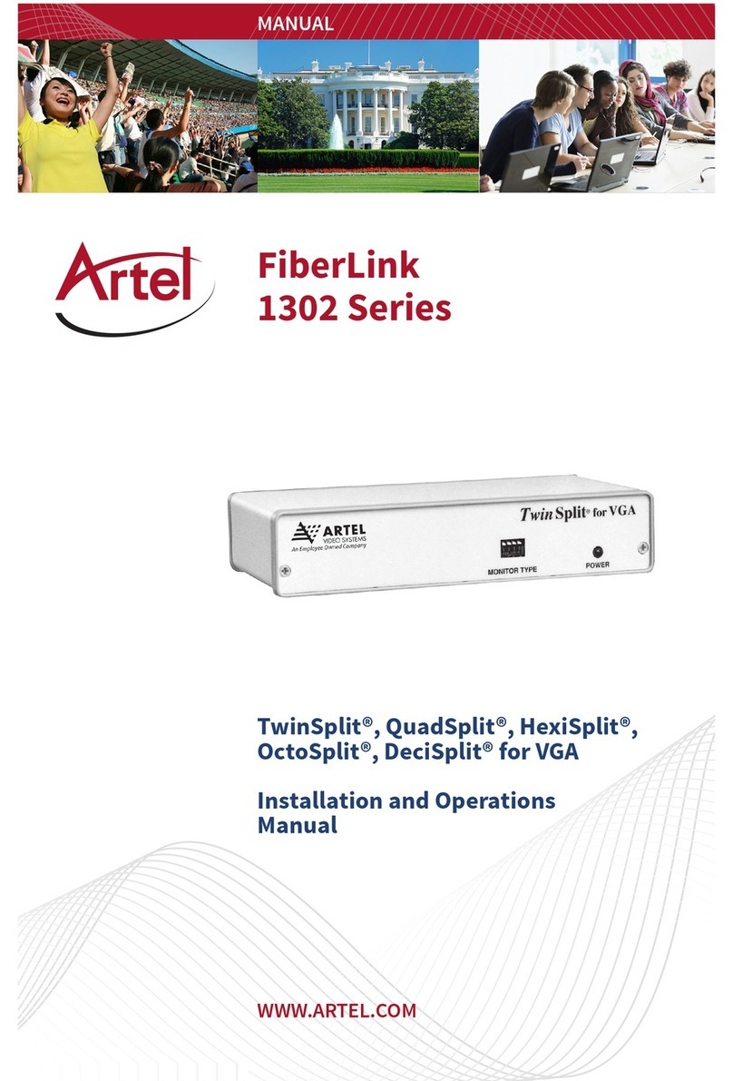 Artel FiberLink 1302 Series Installation and operation manual