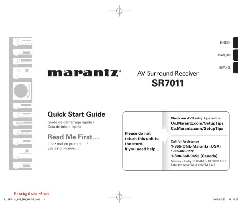 Marantz SR7011 User manual