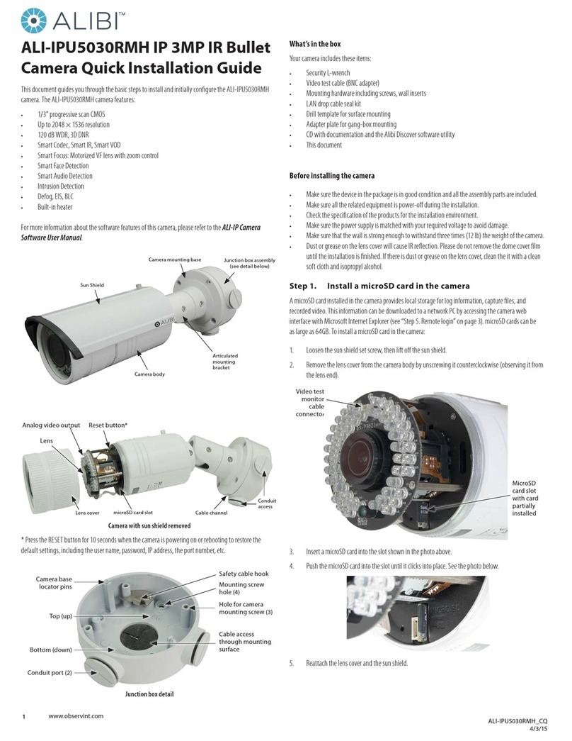 ALIBI ALI-IPU5030RMH Quick installation guide