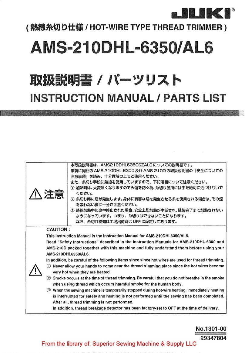 JUKI AMS-210DHL-6350/AL6 Instruction manual and parts list