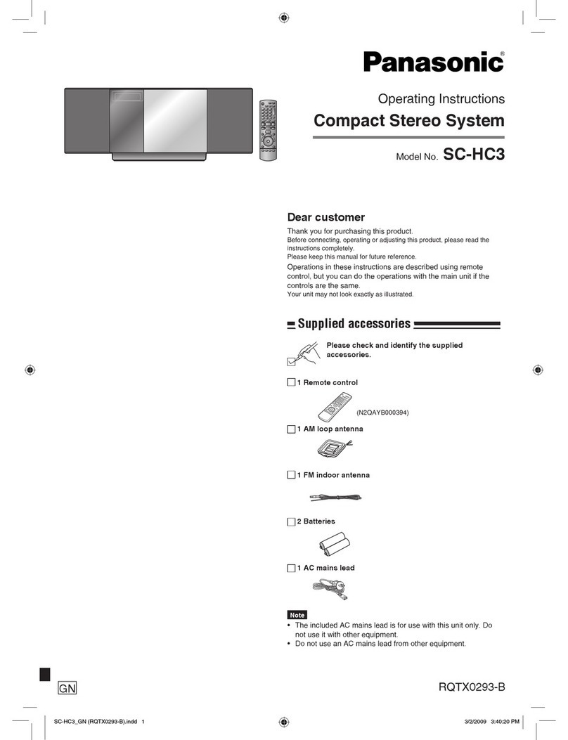 Panasonic SC-HC3 User manual
