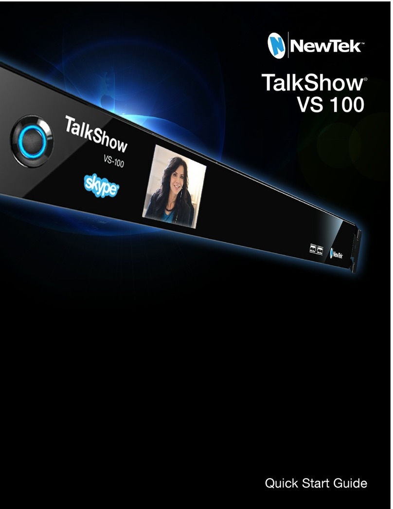 NewTek TalkShow VS 100 quick start guide NewTek TalkShow VS 100 quick start guide