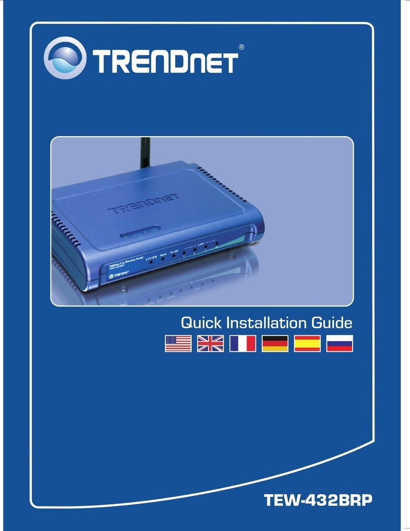 TRENDnet TEW-432BRP - Wireless Router User manual TRENDnet TEW-432BRP - Wireless Router User manual