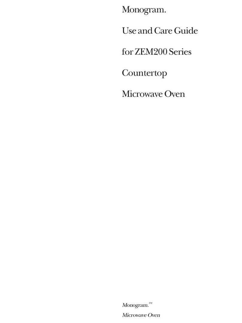 Monogram ZEM200 Series Use and care guide