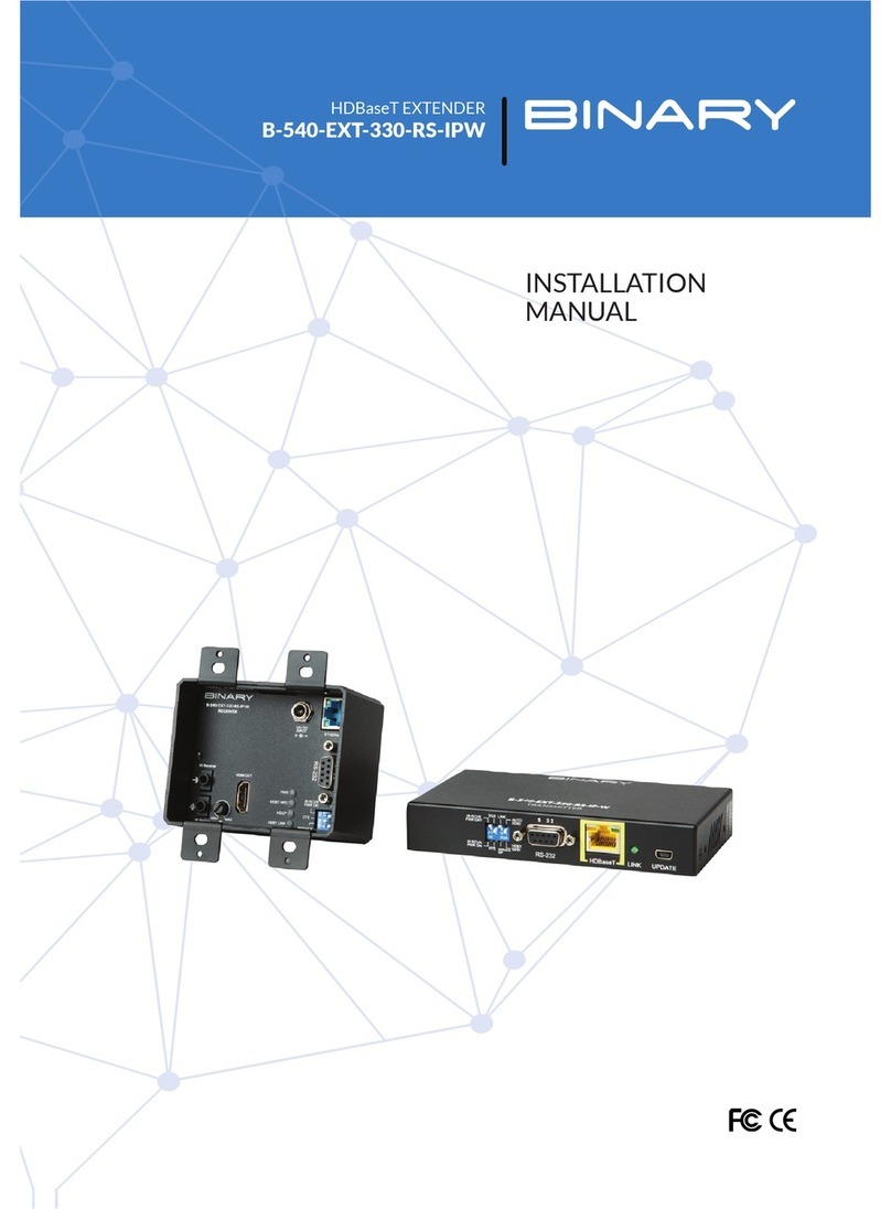 Binary B-540-EXT-330-RS-IPW installation manual