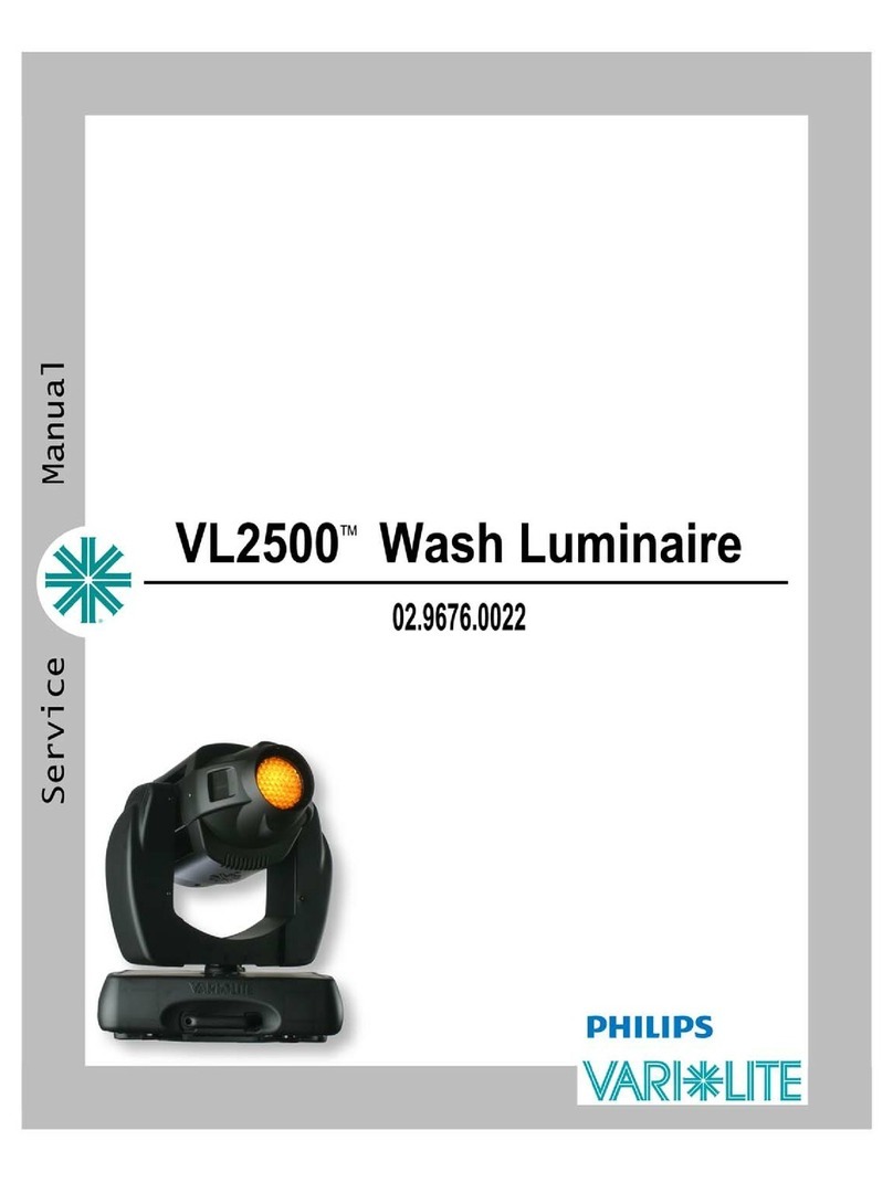 Vari Lite VL2500 Spot Luminaire Service manual