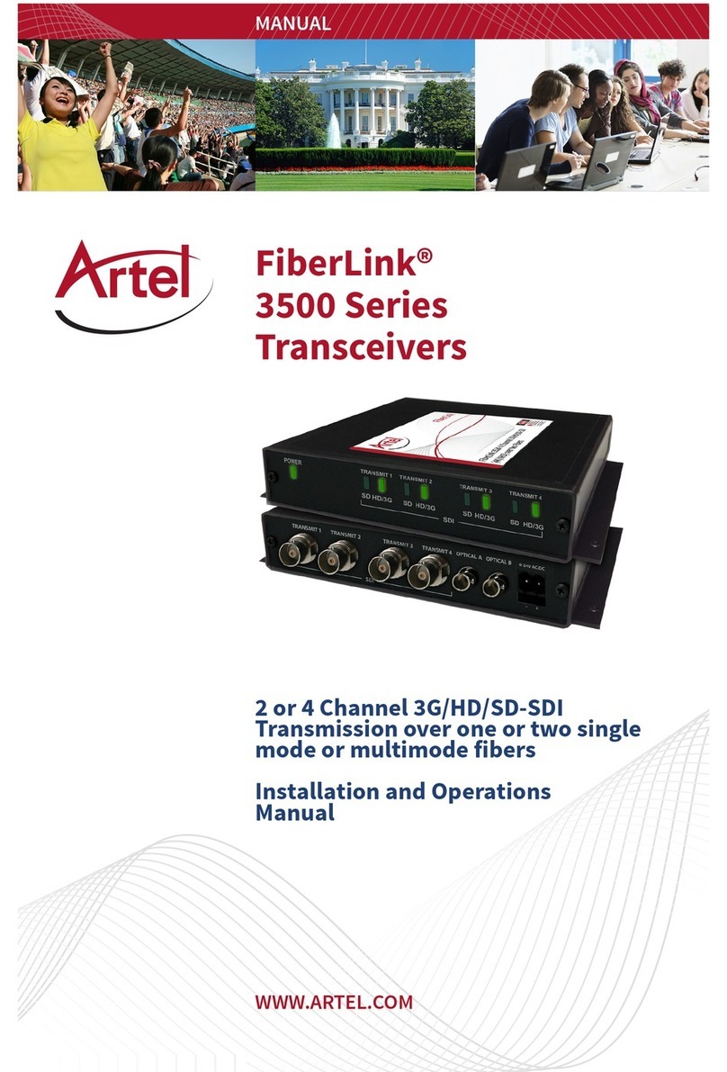 Artel FiberLink 3516 Installation and operation manual