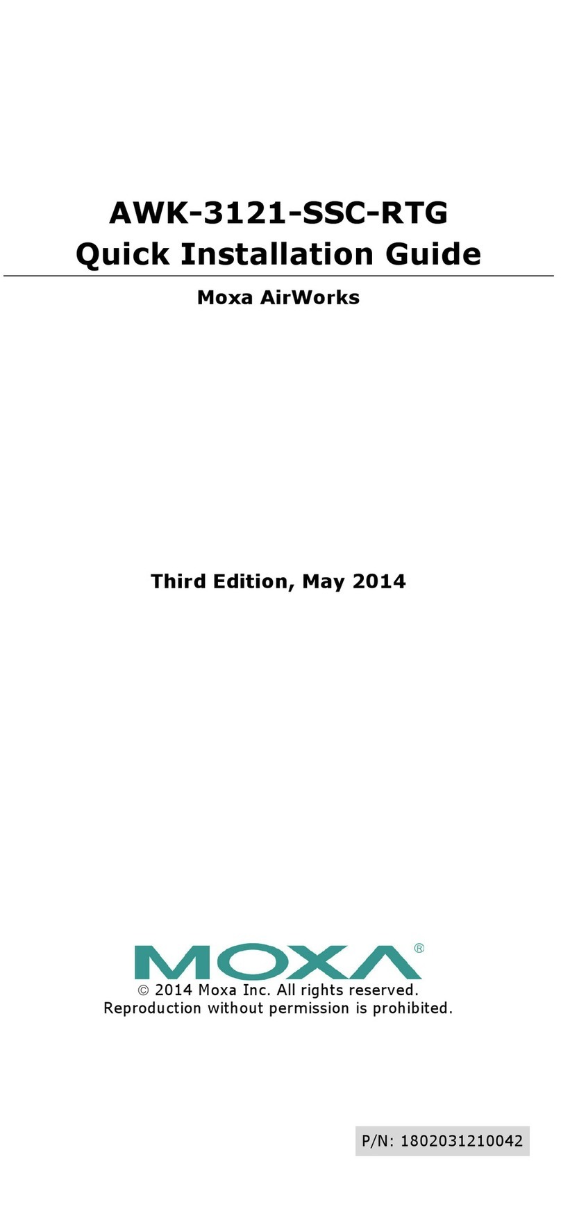 Moxa Technologies AWK-3121-SSC-RTG User manual Moxa Technologies AWK-3121-SSC-RTG User manual