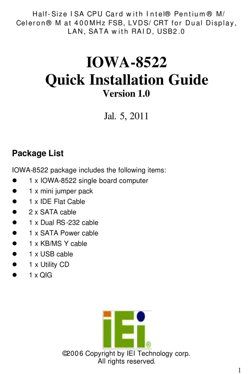 IEI Technology IOWA-8522 User manual