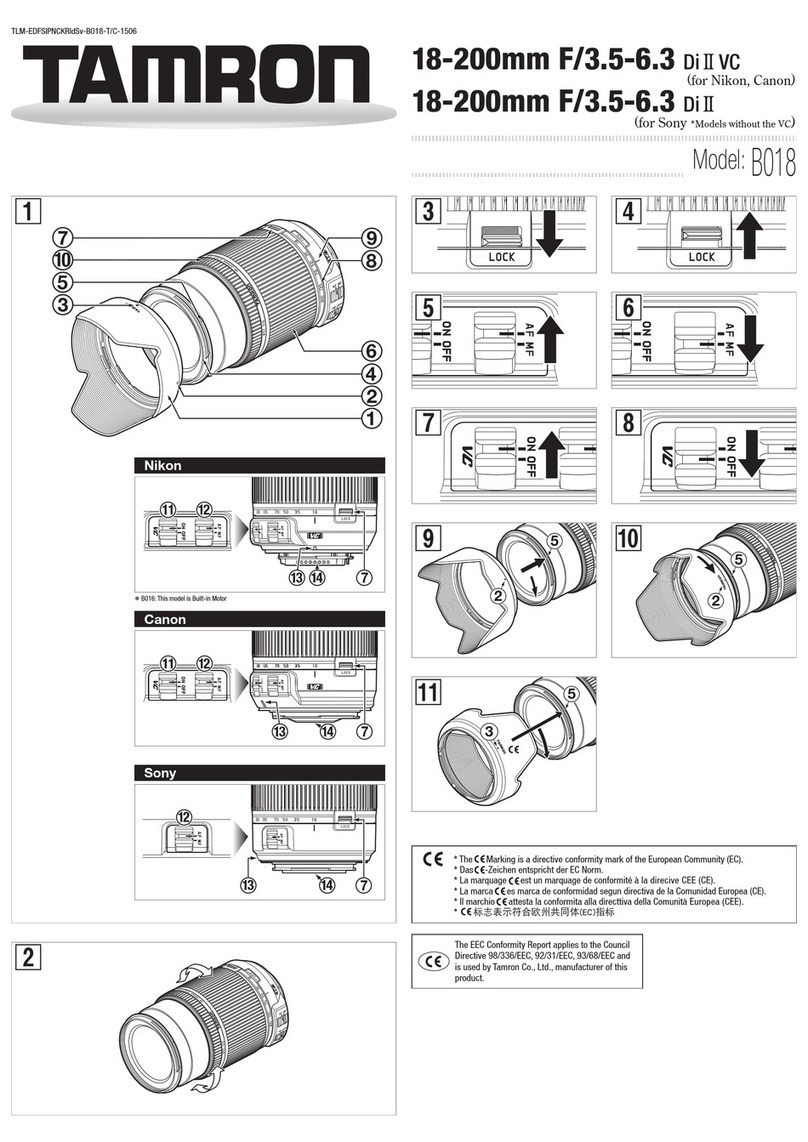 Tamron B018 User manual Tamron B018 User manual