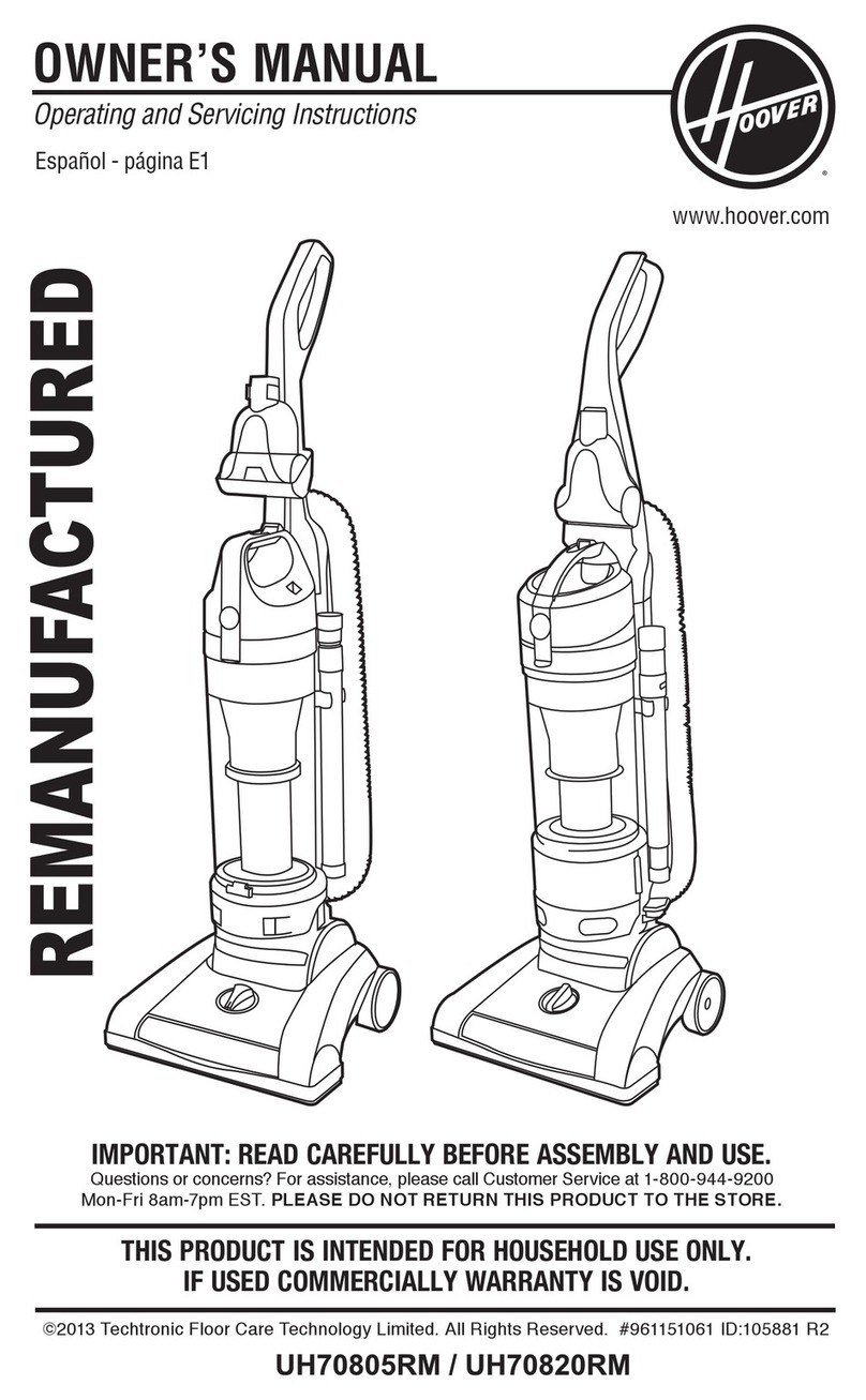 Hoover UH70805RM User manual