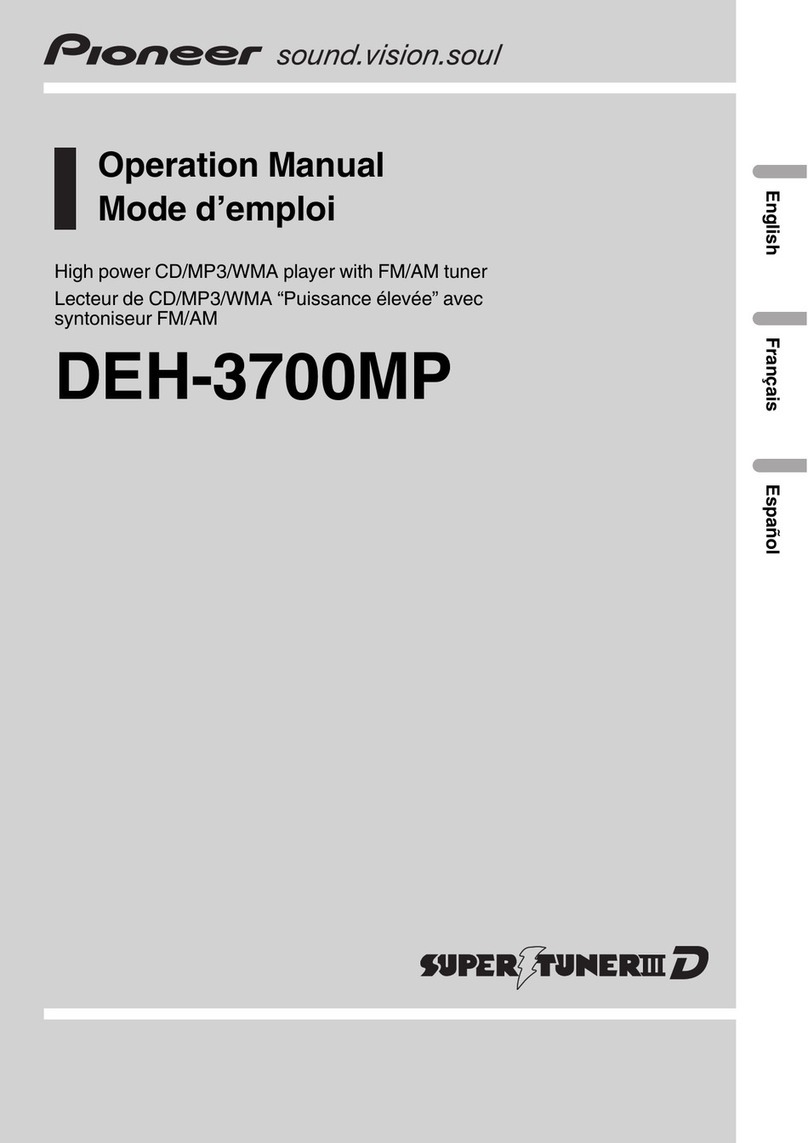 Pioneer DEH-3700MP User manual