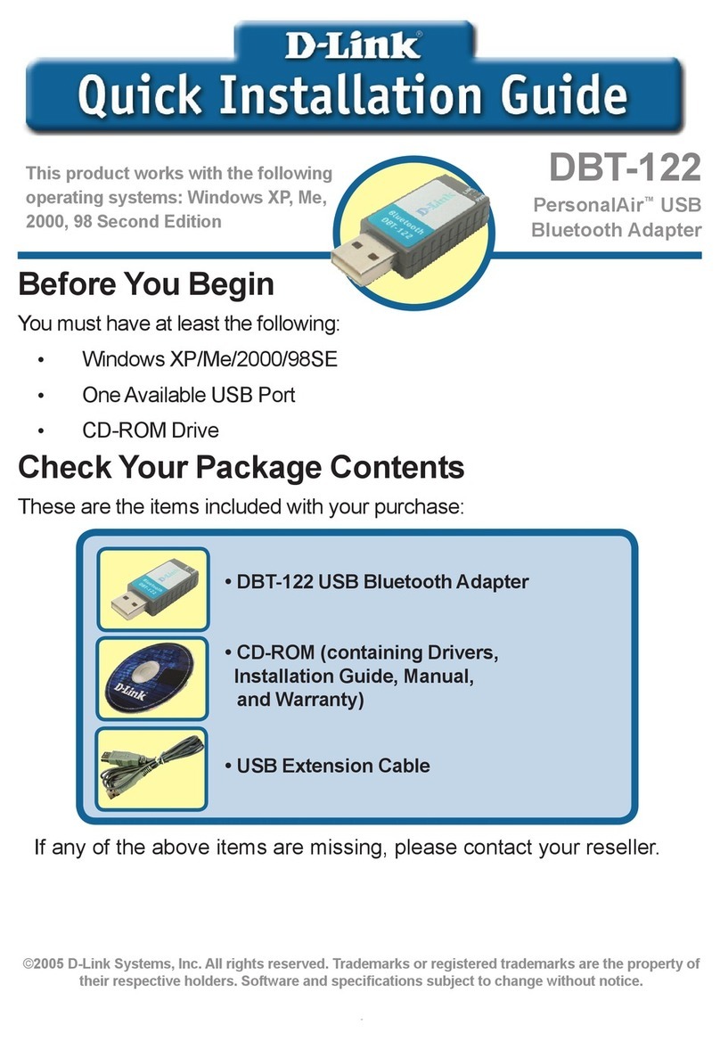 D-Link DBT-122 User manual