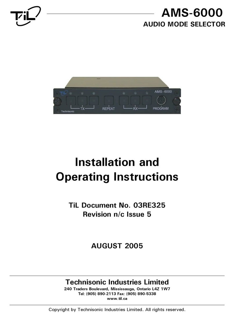 TIL AMS-6000 Installation and operating instructions