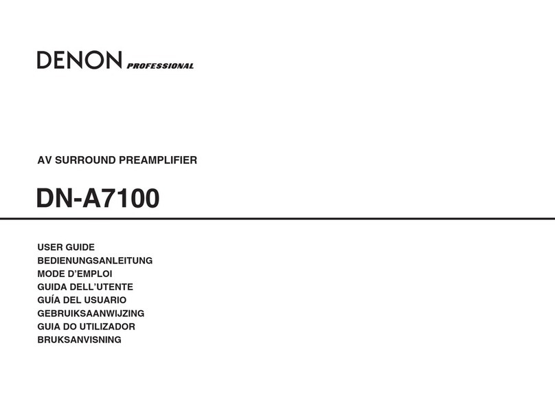 Denon DN-A7100 - AV Surround Preamplifier User manual Denon DN-A7100 - AV Surround Preamplifier User manual