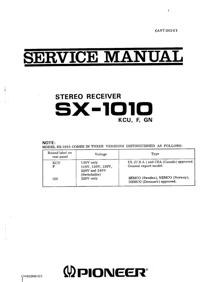 Pioneer SX-1010 User manual