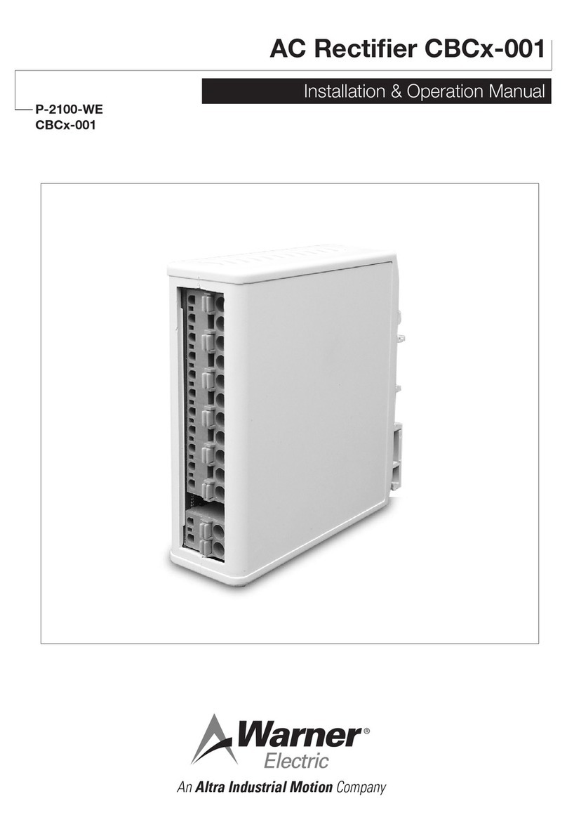 Warner Electric CBCx-001 Installation & operation manual