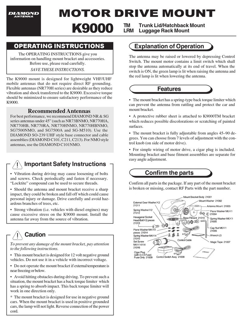 Diamond Antenna K9000 Operating	 instruction