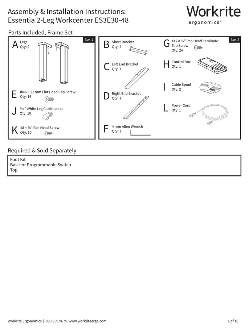 Workrite ES3E30-48 Instruction manual Workrite ES3E30-48 Instruction manual