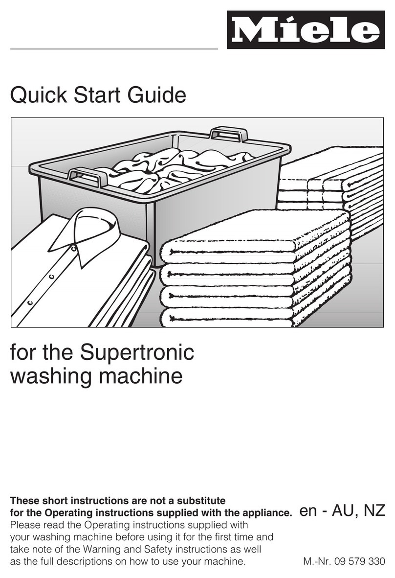 Miele W 5000 WPS Supertronic User manual Miele W 5000 WPS Supertronic User manual