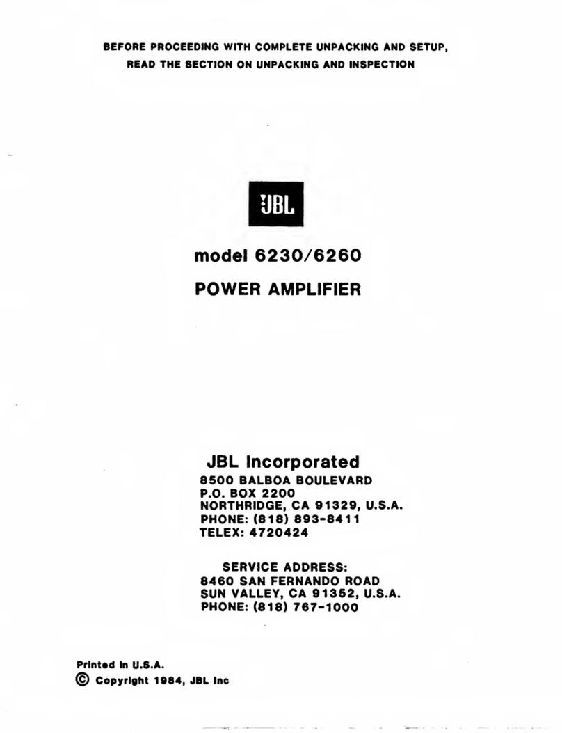 JBL 6230 instruction manual