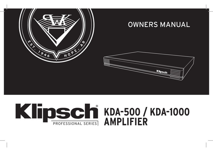 Klipsch KDA-500 owner's manual