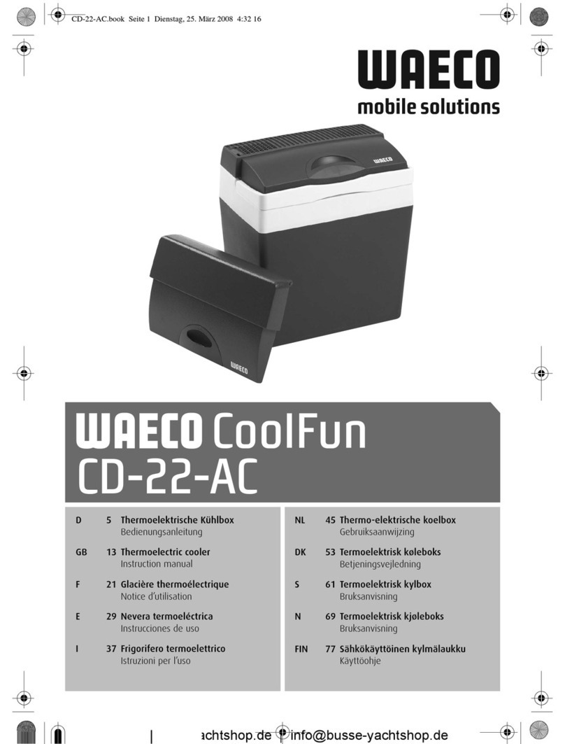 Waeco CoolFun CD-22-AC instruction manual